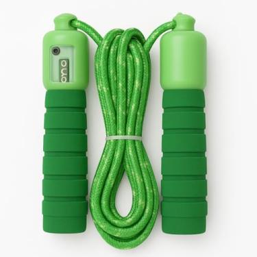 Imagem de Corda de Pular com Contador Analógico Cabo Ergonômico Material Resistente e Confortável 2,40 Metros - Eficiente e Funcional (Verde)