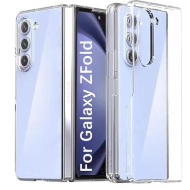 Imagem de Capinha Transparente para Galaxy Z Fold 6, Capa Protetora Acrílica com Borda Elevada para Câmera
