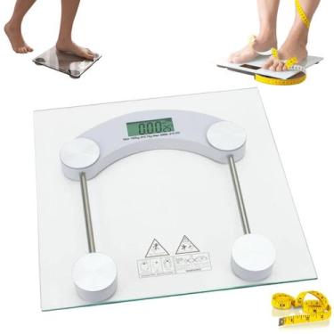 Imagem de Balança Digital Corporal De Vidro Temperado Eletrônica Para Banheiro Q