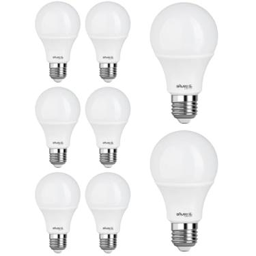 Imagem de Kit 8x Lâmpada Bulbo Led A60 9,5w 3000k E27 Bivolt Dimerizável