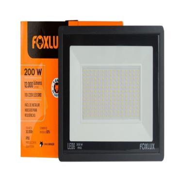 Imagem de Refletor Foxlux Led 200W 6,5K 30000H Preto
