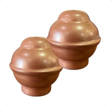 Imagem de Kit Ponteira Bola 28mm Alumínio Varão Cortina Instalação Cores Tubo Co