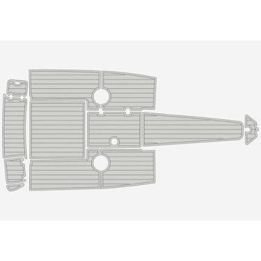 Imagem de HRTNMC Adequado para 2001-2005 Crownline LPX Limited Cockpit Swimming Platform 1/4 "6 mm EVA Artificial Floor - (cinza sobre preto)