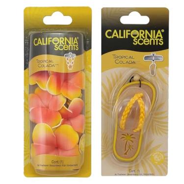 Imagem de California Scents Aromatizador de ar pendurado para colar e sandália perfumada, kit combo - o melhor conjunto de aromatizador de ar para carro, eliminador de odores e aromatizador de carro de longa