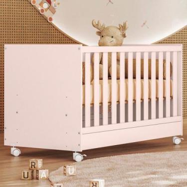 Imagem de Berço Mini Cama Doce Sonho Rosa Acetinado  - Qmovi, Rosa