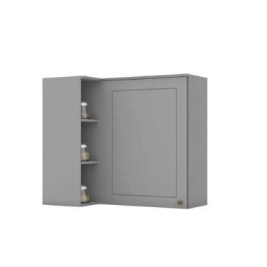 Imagem de Armário Henn Americana Canto Reto 1 Porta Cinza - MÓVEIS HENN