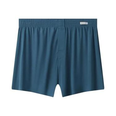 Imagem de Cuecas Boxer Masculinas De Tamanho Grande, Respiráveis, De Seda Gelada