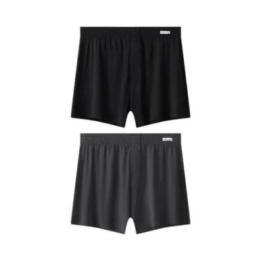 Imagem de Cuecas Boxer Masculinas De Tamanho Grande, Respiráveis, De Seda Gelada