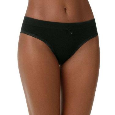 Imagem de Calcinha Biquíni Jacquard sem Costura Preto Zee Rucci, P