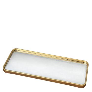 Imagem de Bandeja Decorativa Espelhada Lavabo Difusor Banheiro 30 cm Aparador Organizador de Objetos Sala (1, Dourada)