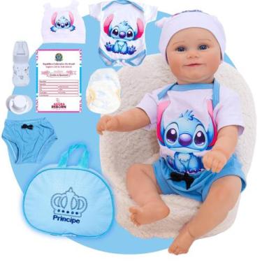 Imagem de Bebê Boneca Reborn Realista Corpinho Siliconado Pode Dar Banho Kit Bol