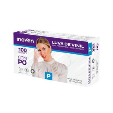 Imagem de Luva Viníl com Pó Transparente P com 100 unidades Inoven