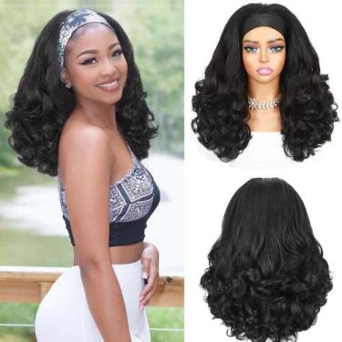 Imagem de Peruca com bandana Quantum Love Yaki Curly para mulheres negras de 66 