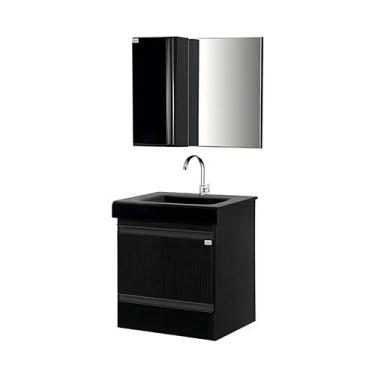 Imagem de Conjunto Gabinete Banheiro Madri C/ Cuba Espelheira Suspenso - Rainha 