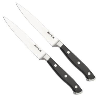 Imagem de Kit 2 Facas para Cozinha 5' Brinox Infinity Inox Restaurante Buffet Le