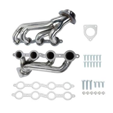 Imagem de TEWOLISES Cabeçotes de escape para Chevy Silverado 1500 4.8L/5.3L/6.0L/6.2L 2002-2013 para Chevy Silverado 2500HD 3500HD 6.0L 2007-2016 para Chevy Silverado 2500HD Classic 6.0L 2007