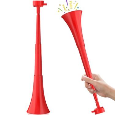 Imagem de Trompa de estádio, trompete de plástico Vuvuzela, buzinas dobráveis para torcer, som alto, trompetes de futebol para eventos esportivos, jogos de futebol, carnaval, diversão, lembrancinhas de festa de