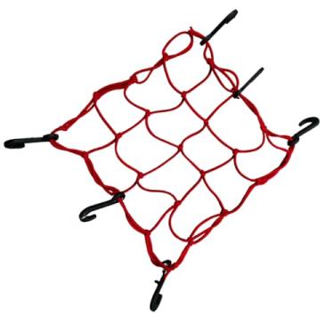 Imagem de Acessorios para Moto, Rede Elastica Aranha, Rede Elástica Aranha Bagageiro Moto Bike 35x35cm(Vermelhax,1 Unidade)