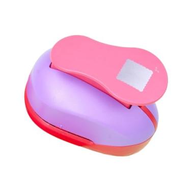 Imagem de UGPLM Furador de papel para bordas de carimbo, fácil de pressionar, multiuso, leve e portátil para criar bordas decorativas, furadores de papel para, Rosa, 11cm X 7cm X 8cm