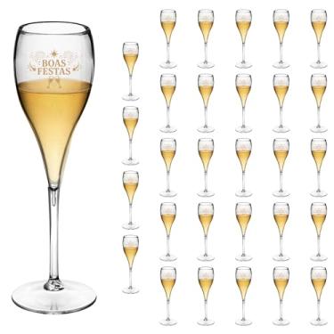 Imagem de Taça Espumante Final de Ano 120ml Boas Festas Brut Acrílico Premium 30pçs (TRANSPARENTE)