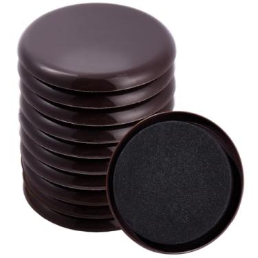 Imagem de 10 peças almofadas de móveis 89 x 10,5 mm marrom espuma EVA almofadas planas redondas móveis porta-copos protetor de chão para cadeira sofá cama sofá mesa armário necessidades de mudança escritório em