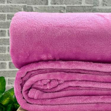 Imagem de Cobertor Casal Toque De Seda Flannel Liso Rosa Coral