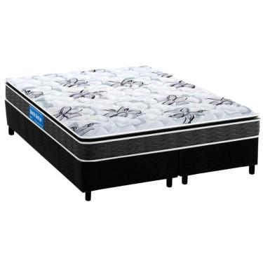Imagem de Cama Box King: Colchão Espuma D33 Probel Guarda Costas Premium Extra Firme + Base Black(193X203)
