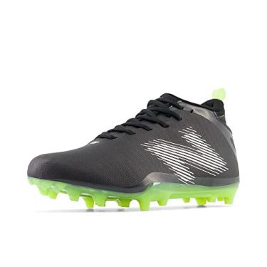 Imagem de New Balance Sapato masculino Rush V4 Mid Lacrosse, Preto/Preto/Hi-lite, 12
