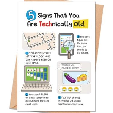 Imagem de uugtcard Cartão de aniversário engraçado para homens e mulheres, 50th 60th 70th 80th 90th Birthday Card Gift for Dad Mom Grandpa Grandma