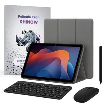Imagem de Kit Capa Slim para Xiaomi Redmi Pad 2: Película de vidro + Caneta Precision + Teclado e Mouse (Rhinow) (Cinza Escuro)