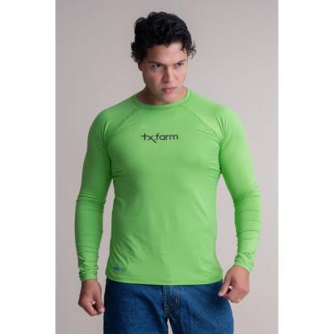 Imagem de CAMISETA MASCULINA UV50+ MANGA LONGA TEXAS FARM - UVM001 - VERDE ABACATE/ PRETO-Masculino