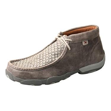 Imagem de Twisted X Moc masculino Chukka Driving Moc, moc Toe, tecido cinza e cinza, 42, Tecido cinza e cinza, 11.5 Wide