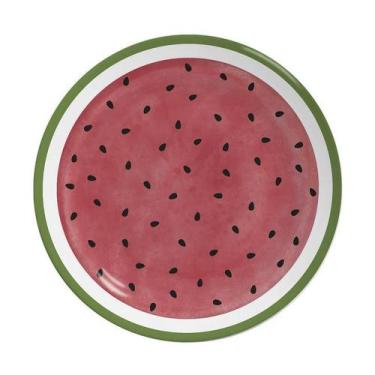 Imagem de Conjunto Com 6 Pratos Raso Melancia 29Cm - Alleanza Cerâmica