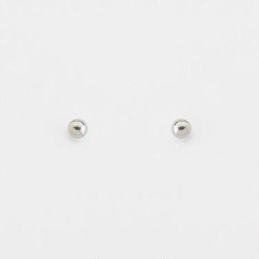 Imagem de Brinco Bolinha Polida Prata 925 - Atraktiva Jóias