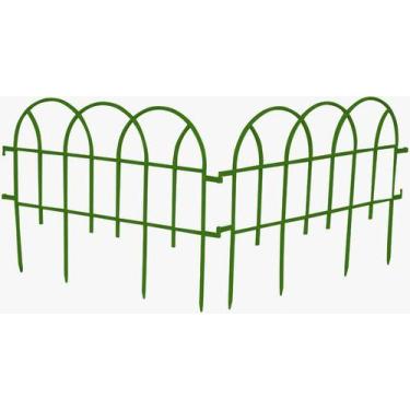 Imagem de Kit 21 Cerquinhas Jardim Canteiro Grade Verde Faz 9 Metros - Wlplast