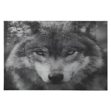 Imagem de CEBUGI Tapete de área 60 x 90 cm macio lavável tapete antiderrapante com suporte de borracha tapetes de área de lobo para sala de estar, quarto, decoração de casa