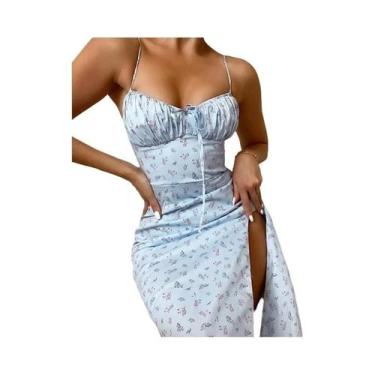 Imagem de Vestido Longo Floral Bodycon Feminino Elegante Para Praia E Férias Mod