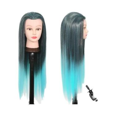 Imagem de Cabeça De Manequim De Cabelo Longo Para Treinamento De Cabeleireiro, M