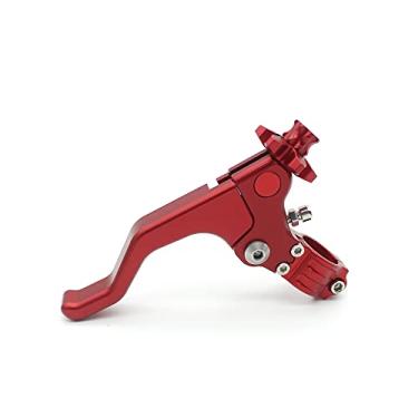 Imagem de ACZMTPJ 22 mm 7/20.3 cm Manete de embreagem de acrobacias CNC Manete de embreagem curta para guidão universal motocicleta moto moto sujeira para KX65 KX85 KX125 KX250 KX500 vermelho