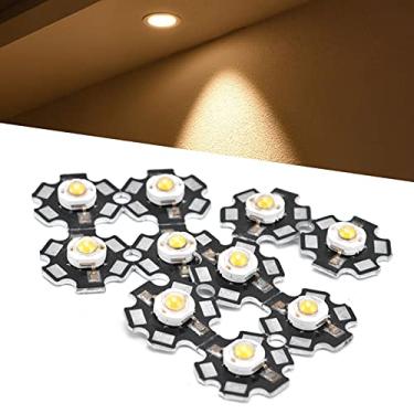 Imagem de Chip LED ultra brilhante, substrato de alumínio metálico, contas de iluminação DIY, 3 V, para luz de teto, lanterna de mesa (luz quente 1W)