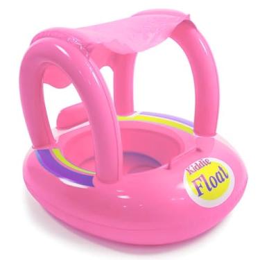 Imagem de Boia Infantil Para Piscina Com Cobertura Bote Inflável, Flutuador para Bebê Com Assento (Menina)