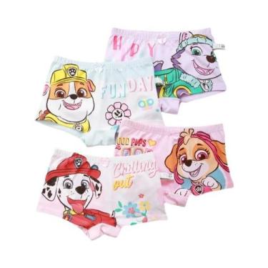 Imagem de Calcinhas De Algodão Para Meninas 4 Peças Estampa Fofa Do Paw Patrol T