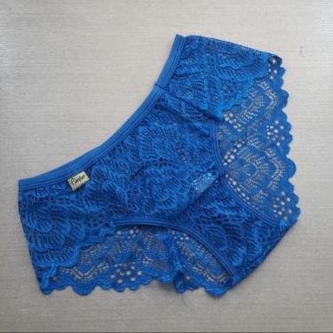Imagem de Calcinha Aline Renda Confortável Cor:Azul AtalaiaTamanho:GG - Ternura 