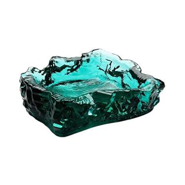 Imagem de Cinzeiro feito à mão cinzeiro de vidro antigo colorido moderno decoração interior cinzeiro para cigarros leves e luxuosos cinzeiros