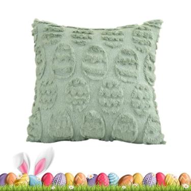 Imagem de Capas Para Almofadas Decorativas - Fronha Macia Com Estampa De Ovo 45 Cm X 45 Cm | Almofada Decorativa de Páscoa,Para Sofá da Sala de Estar Sala de Jantar Quarto Decoração de Interiores