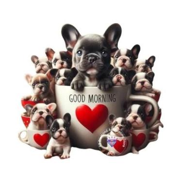 Imagem de Kit De Pintura Em Diamante De Bulldog Francês 5D DIY Bordado De Cão Ar