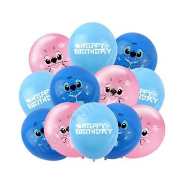 Imagem de Conjunto De Balões De Látex Lilo & Stitch 12 Polegadas 12 Peças Decora