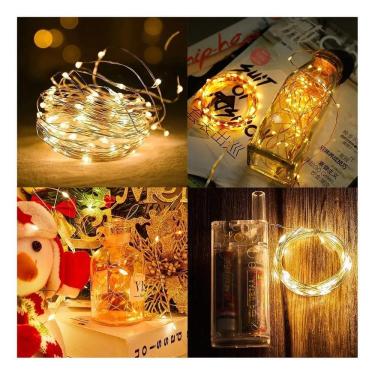 Imagem de 2X Fio De Fada Cordão Led De Luz 3 Metros 30 Leds De Pilha