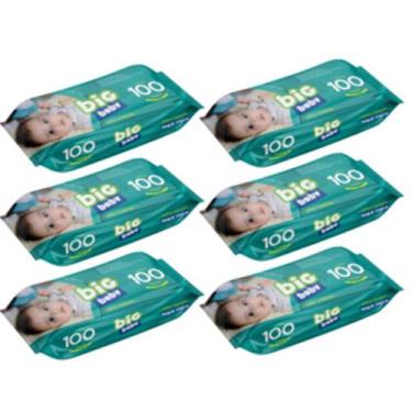 Imagem de Kit 6 Pacotes Toalhas Umedecidas Big Baby Com 100 Un - BigBaby