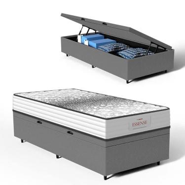 Imagem de Cama Box Baú com Colchão de Molas Ensacadas Double Face Essence Probel Solteiro 88cm